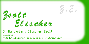 zsolt elischer business card